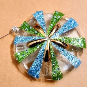 Glass Seashell Christmas Ornament